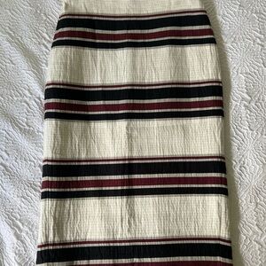 Express Striped Pencil Skirt